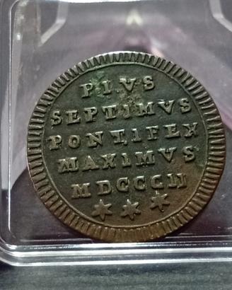 Quattrino Autentico del 1802 Papa PIO VII.