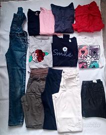 Lotto 12 capi autunno inverno bambina 8/10 anni