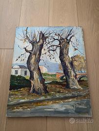 Dipinto Alberi sul Sarno