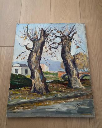 Dipinto Alberi sul Sarno
