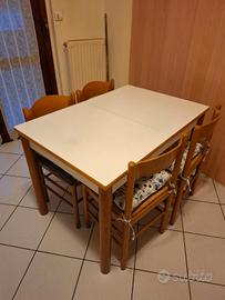 tavolo allungabile con sedie