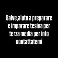 Aiuto per tesina terza media