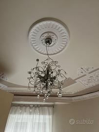 Lampadario moderno 6 luci con cristalli