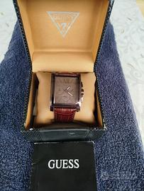 Orologio GUESS Chrono Uomo Acciaio e Pelle 