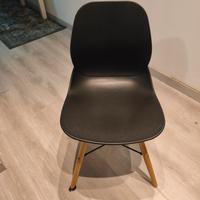 sedia design svedese nera