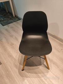 sedia design svedese nera