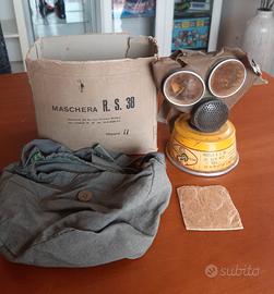 Maschera antigas RS 38 WW2 no elmetto spasciani