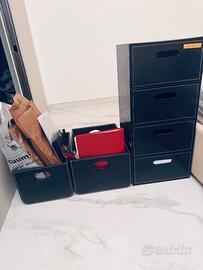 Set di cassetti di lusso – effetto pelle di coccod