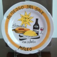 Piatto Buon Ricordo. Albergo del sole Maleo