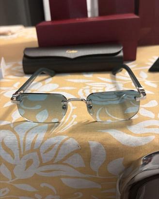 Occhiali Cartier Originali Rimless Silver/Nero