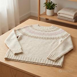 Maglione, donna, Fair Isle, S/M, lurex