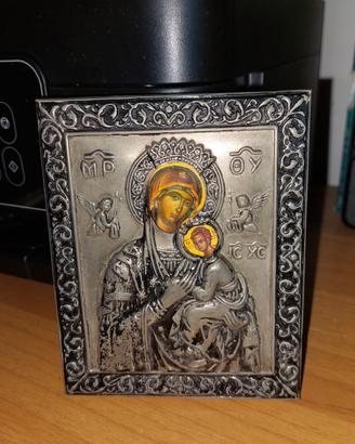 PELTRO ANTICO Icona russa 12,5x10x1,5cm