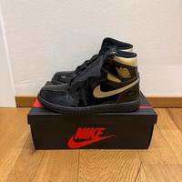 Jordan 1 high Black Metallic Gold US 8 EU 41 nuove