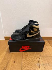 Jordan 1 high Black Metallic Gold US 8 EU 41 nuove