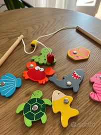 psciolini magnetici con canne da pesca