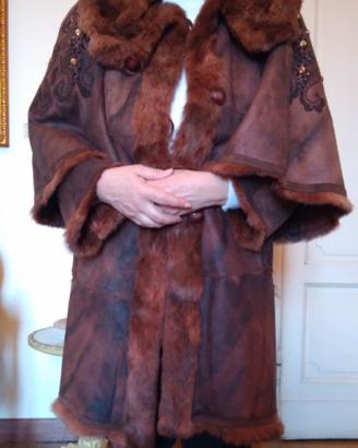 Pelliccia lapin con applicazioni 