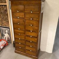 Mobile archivio vintage rovere francese