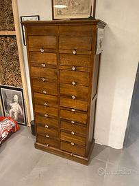 Mobile archivio vintage rovere francese