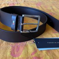 Tommy Hilfiger Cintura in pelle Delton logo 95 cm