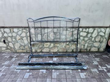 Letto ferro in battuto + rete a doghe – Come nuovo
