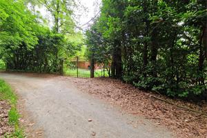 Sulle sponde del lago ampio parco con due case