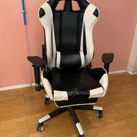 Sedia da Gaming/ufficio ergonomica con poggiapiedi