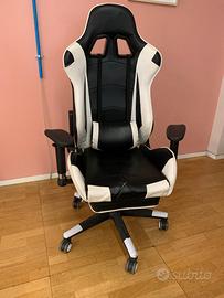Sedia da Gaming/ufficio ergonomica con poggiapiedi