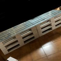 Mobile pallet epal 240 x 80 piano vetro fumè