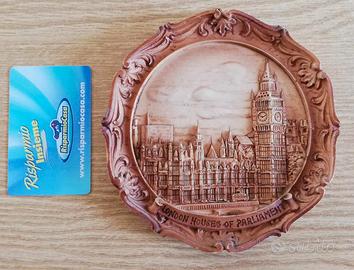 Piatto in legno Palazzo Westminster +Torre Big Ben