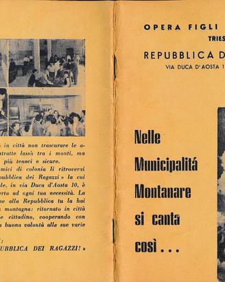 Libretto canzoni della Repubblica dei Ragazzi