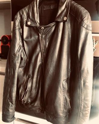 Chiodo in pelle taglia M