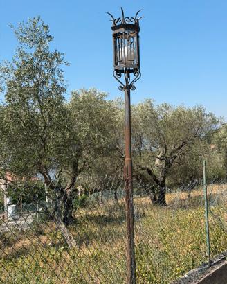 5 Lampioni da esterno in ferro battuto