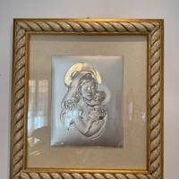 Quadro con Madonna in argento