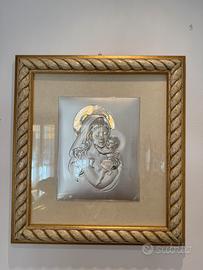 Quadro con Madonna in argento