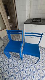 Sedia da cucina blu IKEA 4 pezzi, € 10 al pezzo