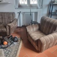 Divano con due poltrone vintage
