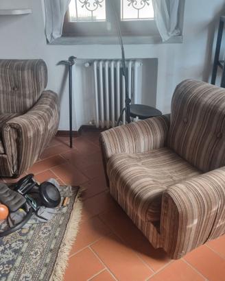 Divano con due poltrone vintage