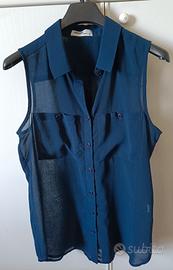 Camicetta Senza Maniche OKEYSI – Taglia S – Blu 
