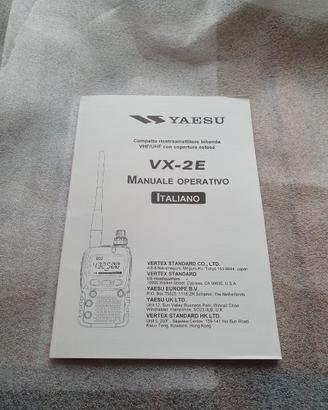 Yaesu VX2 manuale radio italiano