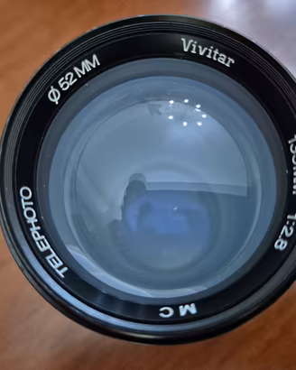  Vivitar MC 135mm f/2.8 Teleobiettivo Man+flash