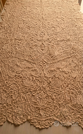 Copriletto / Tovaglia antica in pizzo a fuselli –