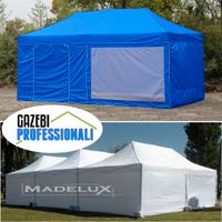 Gazebo 6x3 3x6 pieghevole eventi bianco blu giallo