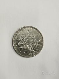 Monete da collezione - 5 Franchi Fr 1992 - La seme