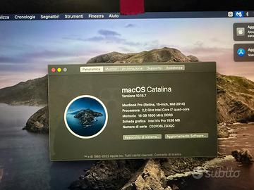 Mac book pro retina 15”