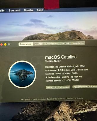 Mac book pro retina 15”