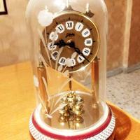 OROLOGIO A TORSIONE DORATO CAMPANA DI VETRO