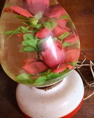 Lampada vintage anni 70 a immersione con rose – Sp