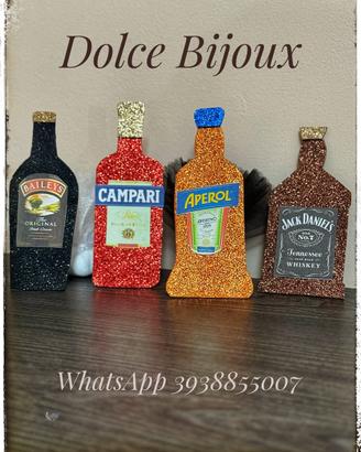 Segnaposto bomboniere calamite liquori compleanno