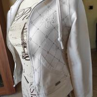 Felpa primaverile bianca donna