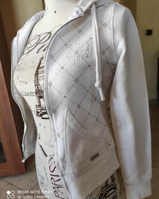 Felpa primaverile bianca donna